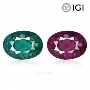 Natural Alexandrite Oval 0.82 ct / size 6.8x4.9x3