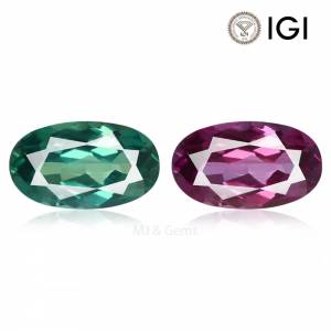 Natural Alexandrite Oval 0.38 ct / size 5.7x3.3x2.2
