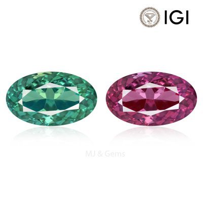 Natural Alexandrite Oval 1.55 ct / size 9.1x5.4x3.5 MM 