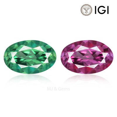 Natural Alexandrite Oval 0.83 ct / size 7.5x4.9x2.7 MM 