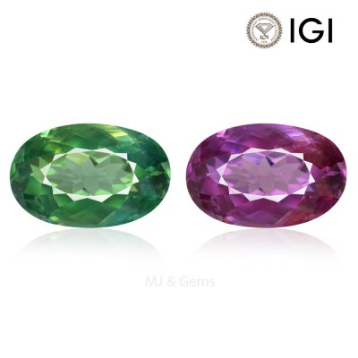 Natural Alexandrite Oval 5.12 ct / size 13.5x8.2x5.1 MM 