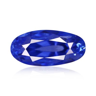 Natural Kashmir Sapphire Oval  1.01 ct / size 7.8x3.9x3.9 MM 
