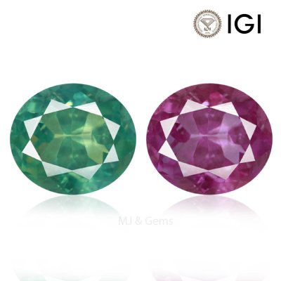Natural Alexandrite Oval 0.74 ct / size 5.4x4.8x3.3 MM 