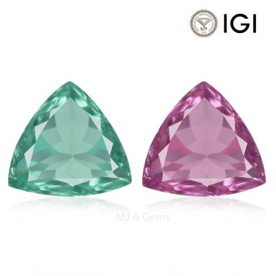 Natural Alexandrite Triangle 1.08 ct / size 6.9x6.7x2.7 MM 